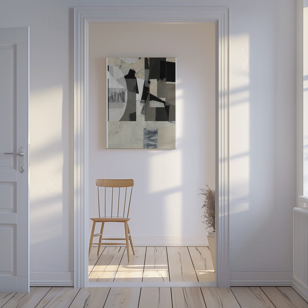 Monochrome compositie nr. 2 | Canvas