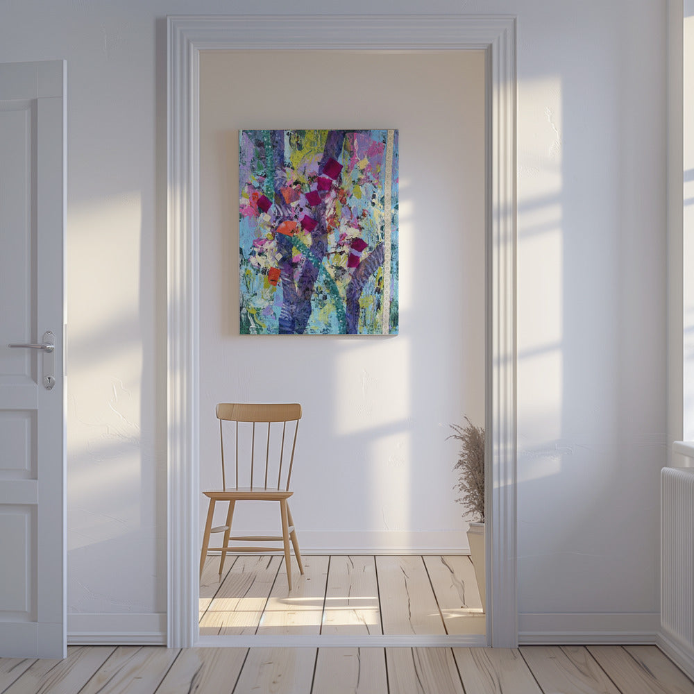 Tussen de rozen | Canvas