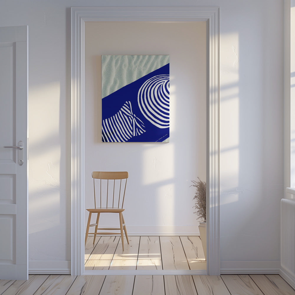 Strandmuurkunst, Zonnen aan de Middellandse Zee Kunstdruk | Canvas