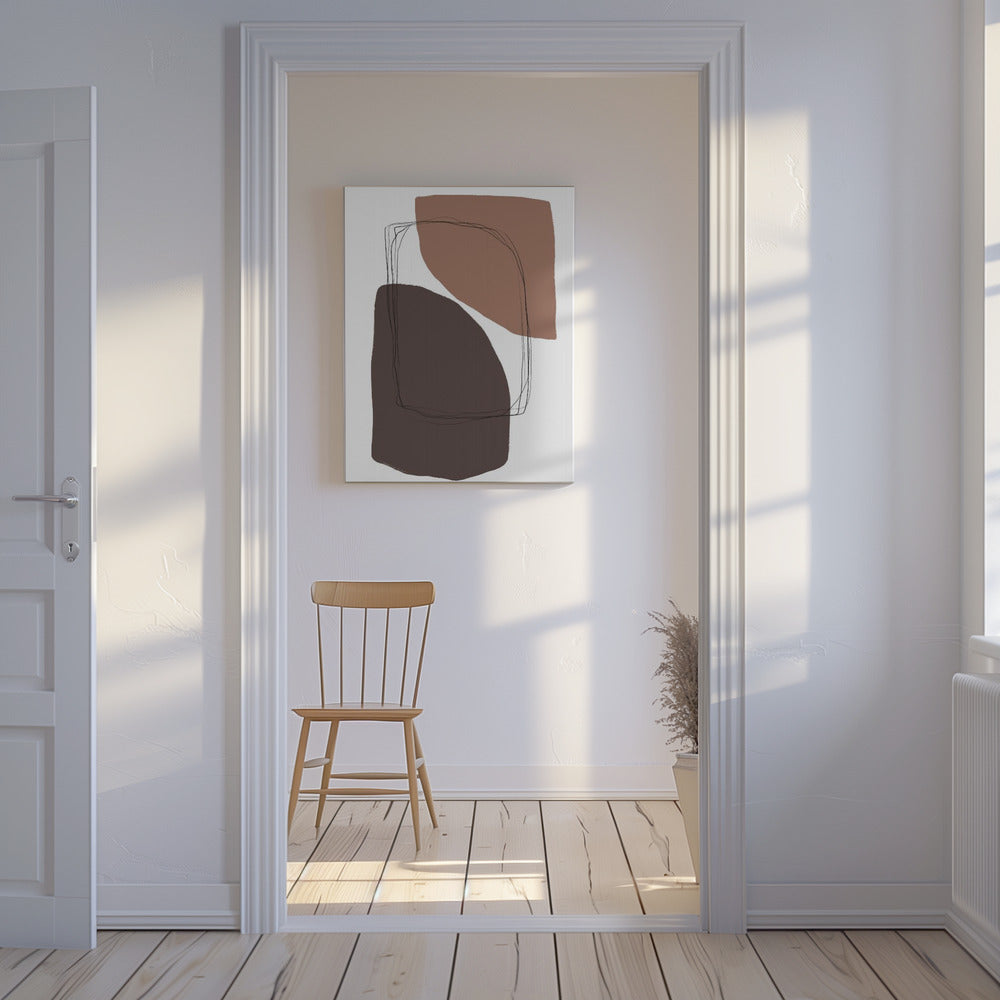 Elegante aardse vormen | Canvas