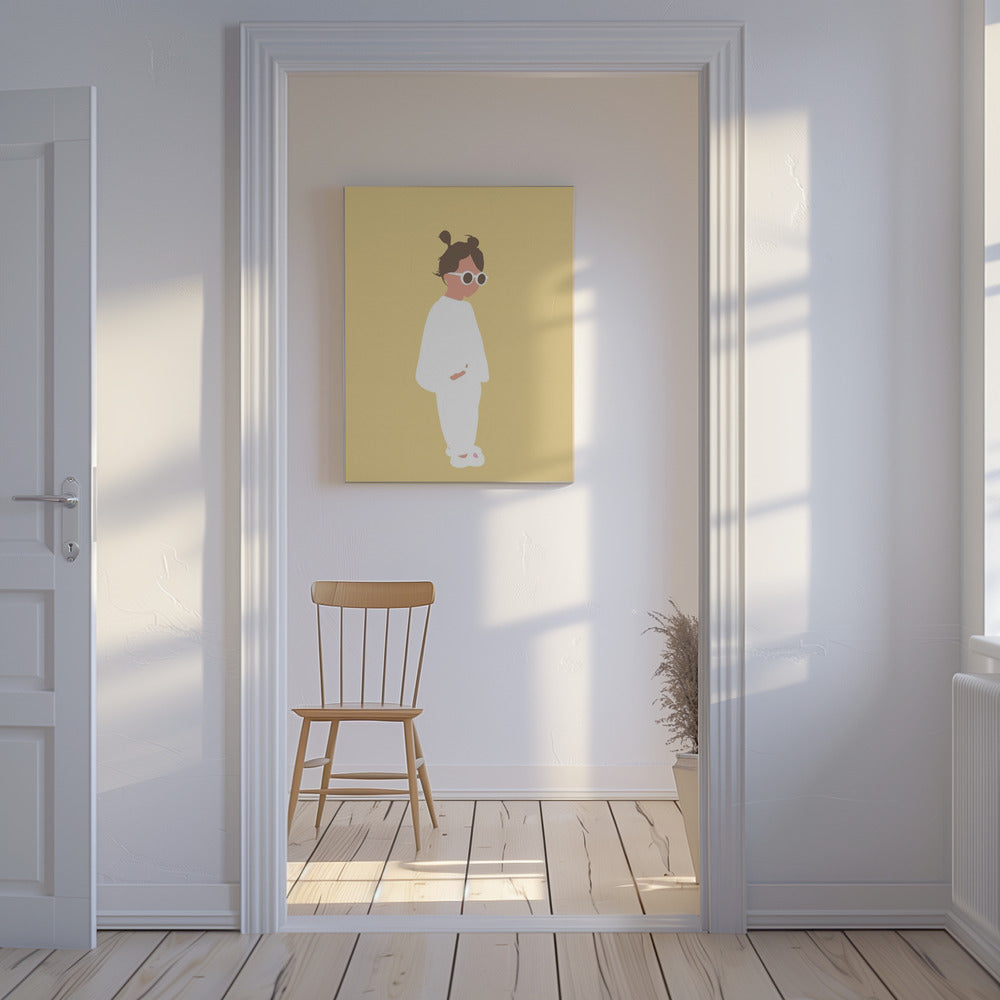 Lola - Zomermeisjessilhouet | Canvas