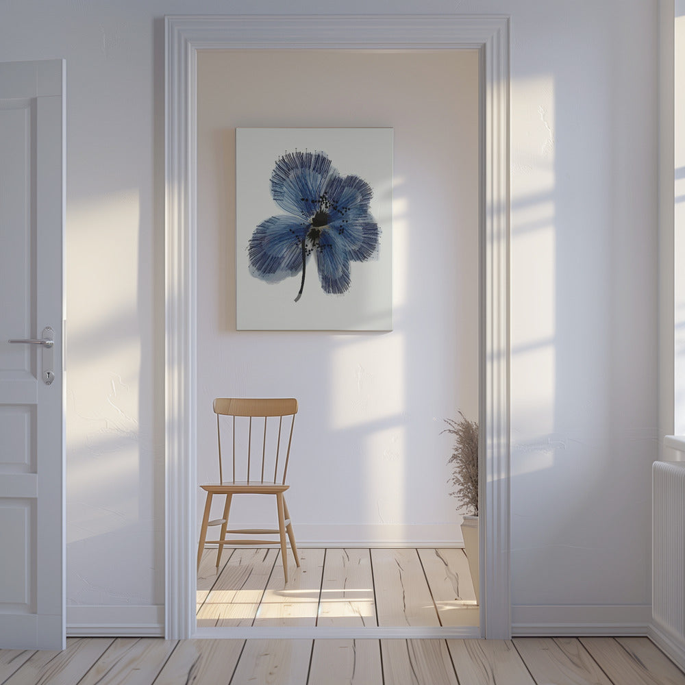 Blauwe bloem 1 | Canvas