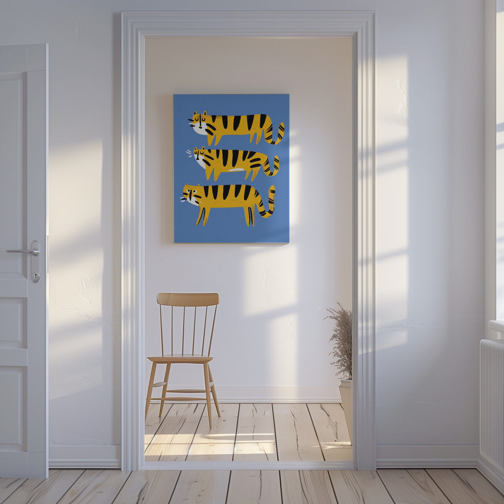 Tijger Trio Parade | Canvas