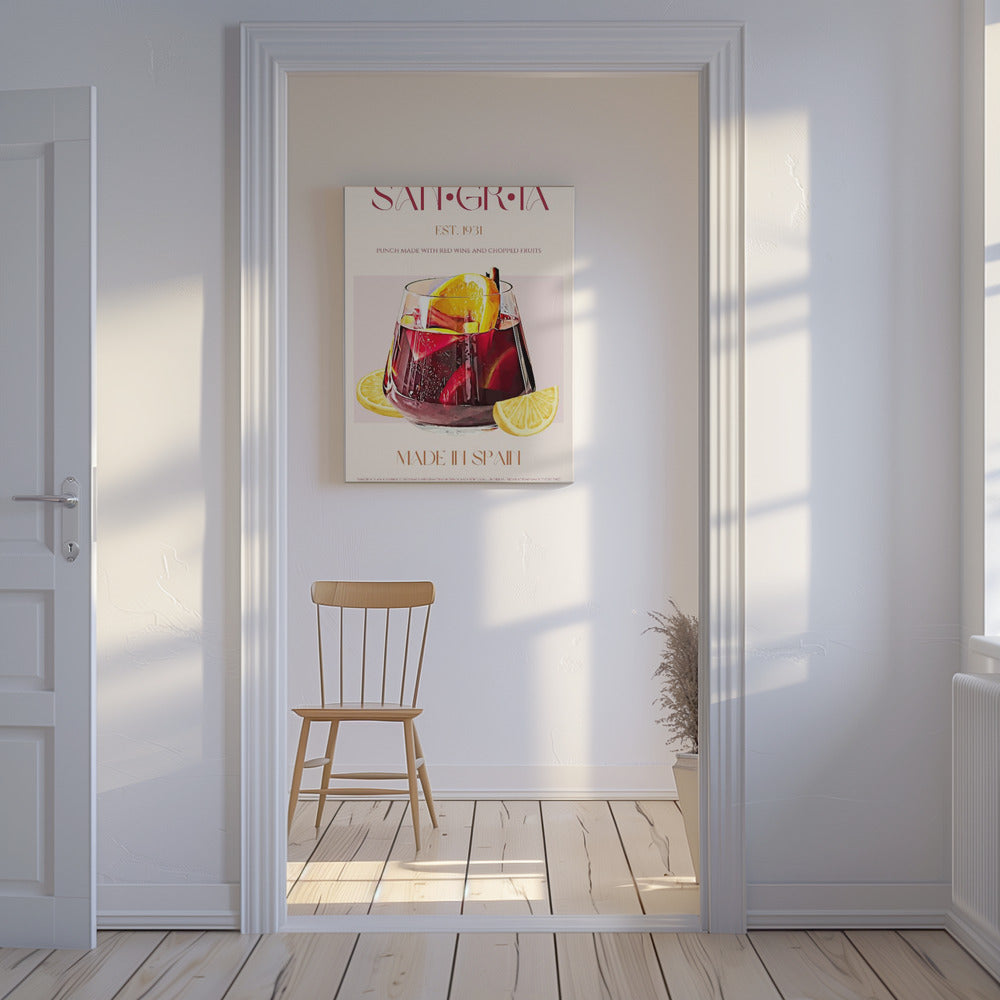 Een glas gevuld met rode wijn | Canvas