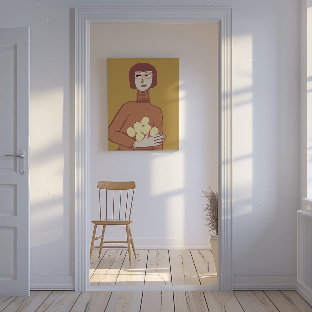Lady with lemons | Canvas