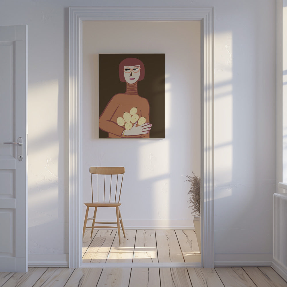 Lady with lemons | Canvas