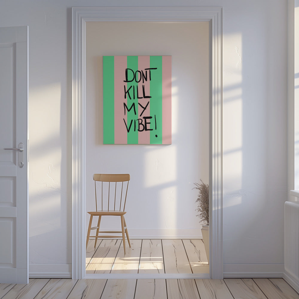 Levendige strepen boodschap | Canvas