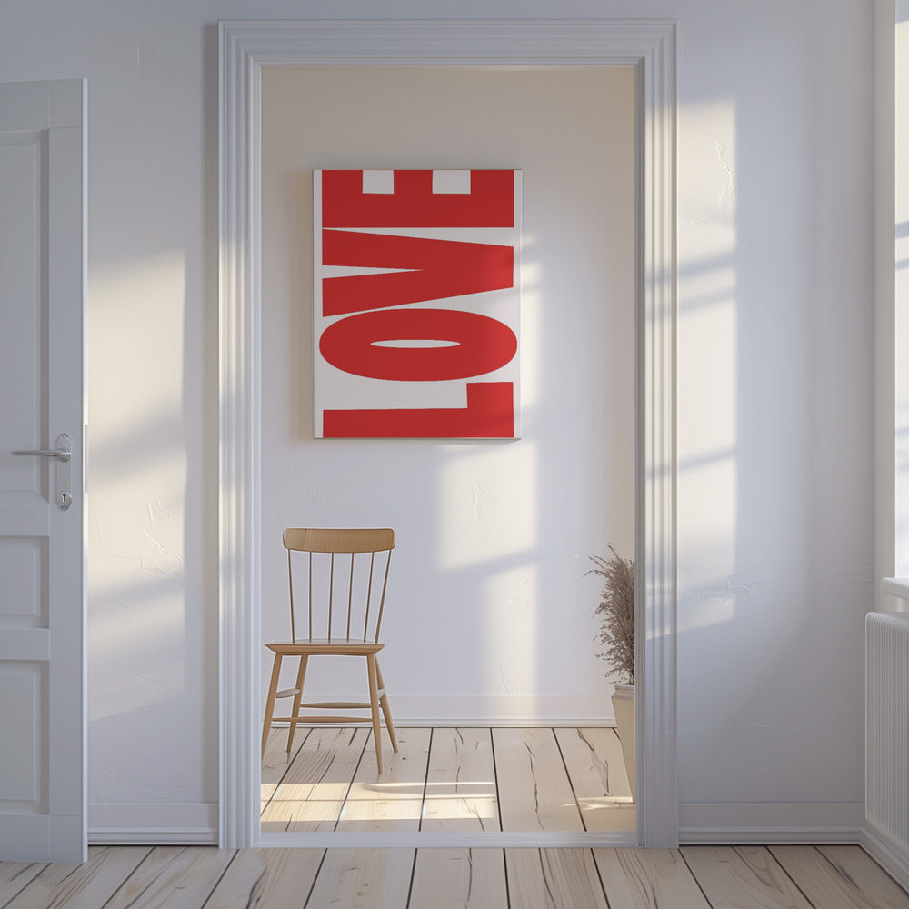 Vetgedrukte rode boodschap | Canvas