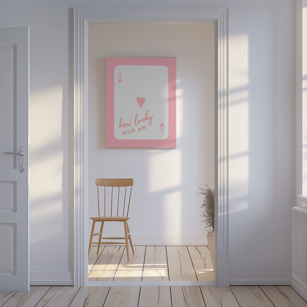 Wat hebben wij een geluk, Ace Pink | Canvas