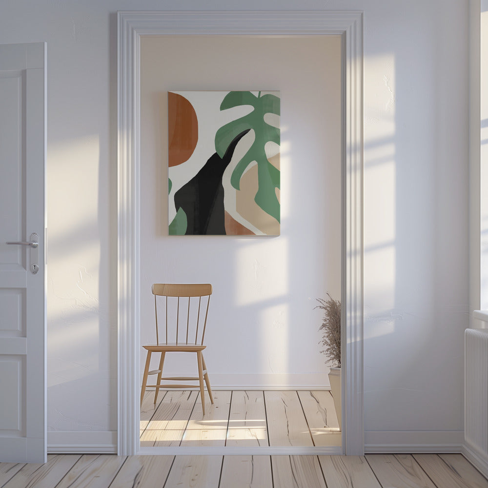 Abstracte kunst tropische bladeren | Canvas