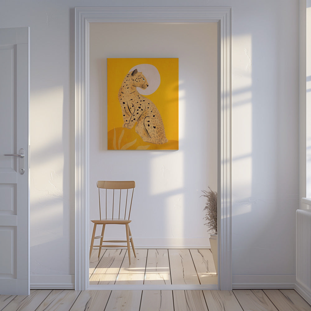 Gouden sierlijke cheetah | Canvas