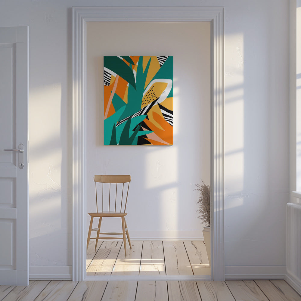 Jungle Abstracte Vorm | Canvas