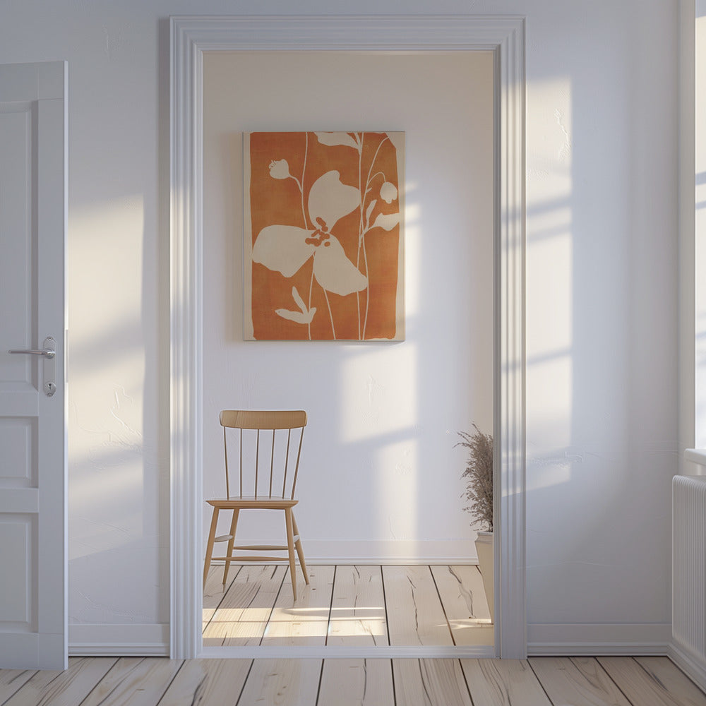 Abstracte minimale bloemen | Canvas
