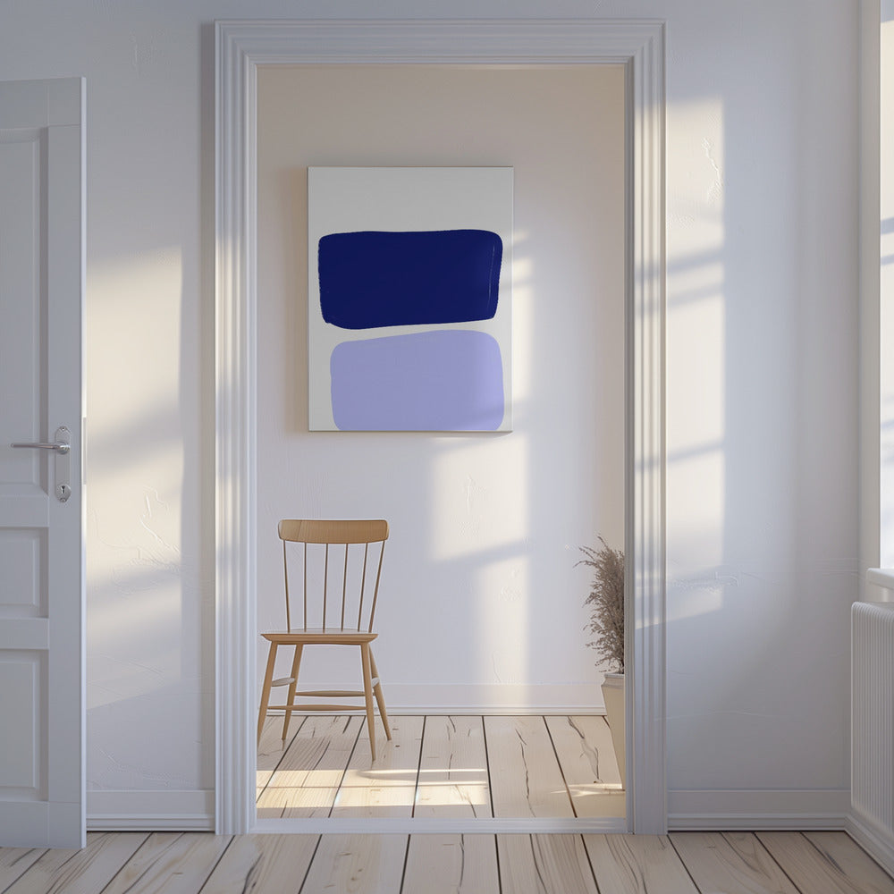 Dual Blue Blocks | Canvas