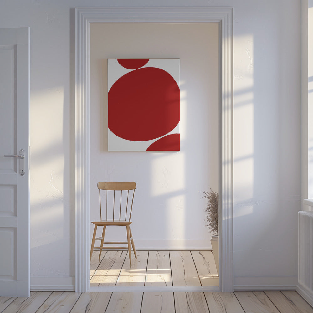 Dikke rode cirkels | Canvas