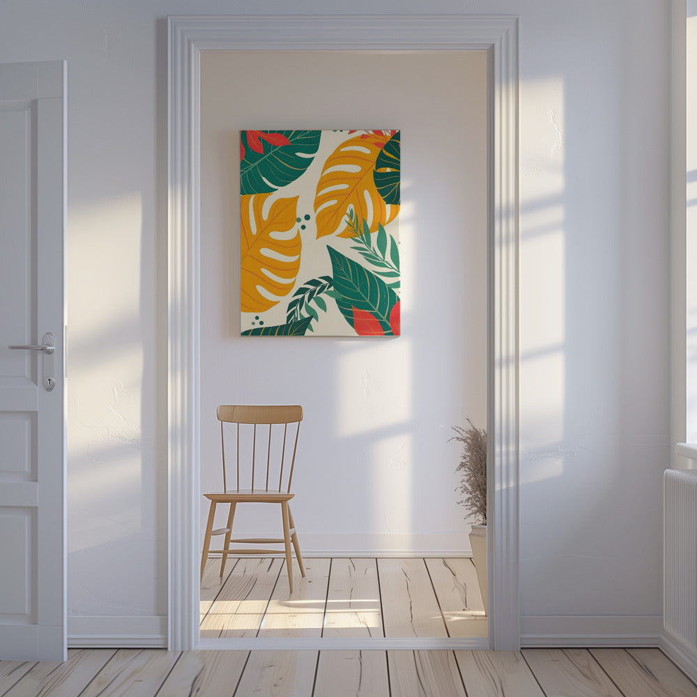 Gouden Tropen Vibes | Canvas