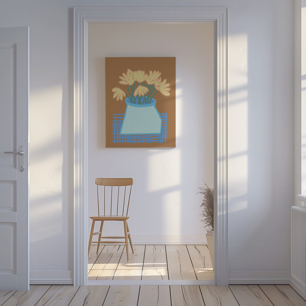 Madeliefjes in vaas | Canvas