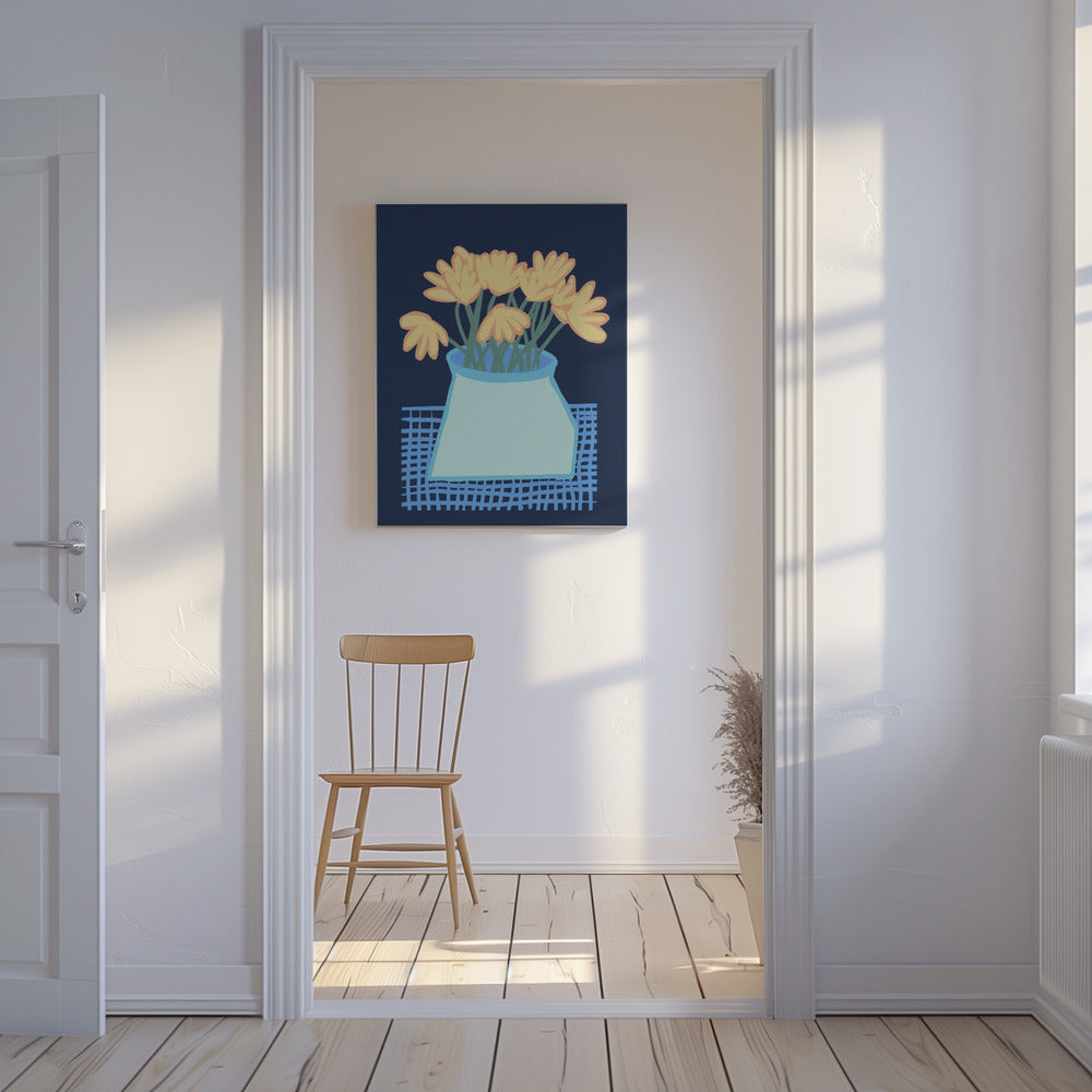 Madeliefjes in vaas | Canvas