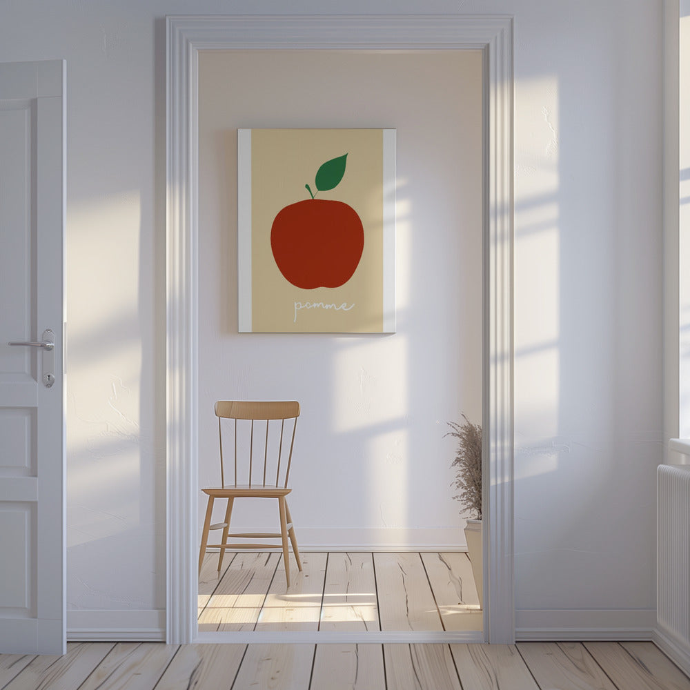 La Pomme (helderrood) | Canvas