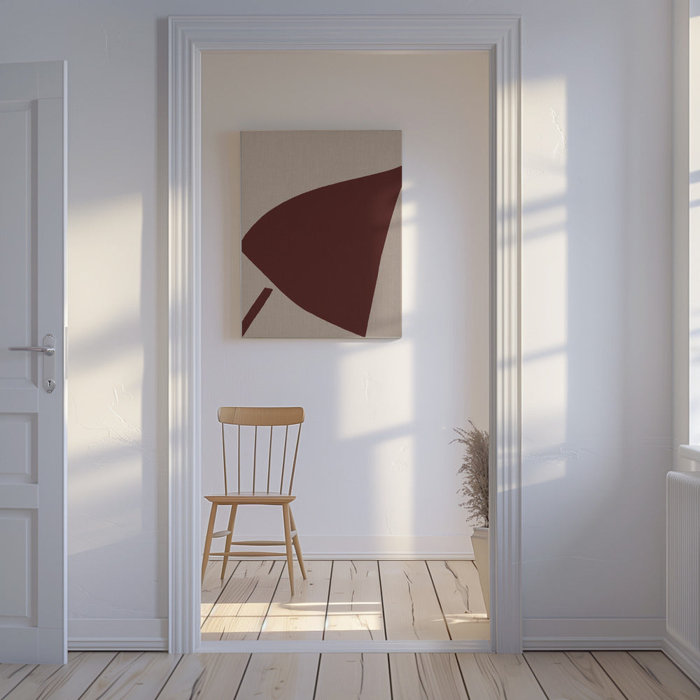 Rode geometrische compositie | Canvas