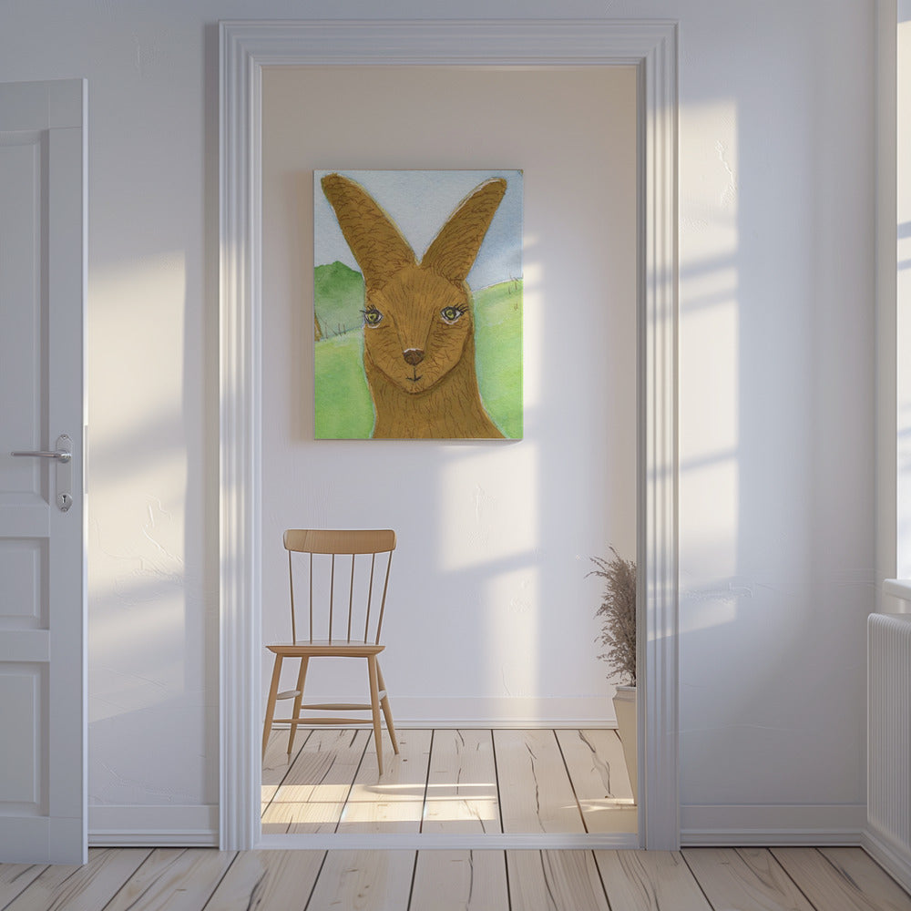 Kangoeroe Wallaby Gezicht Kinderkamer | Canvas