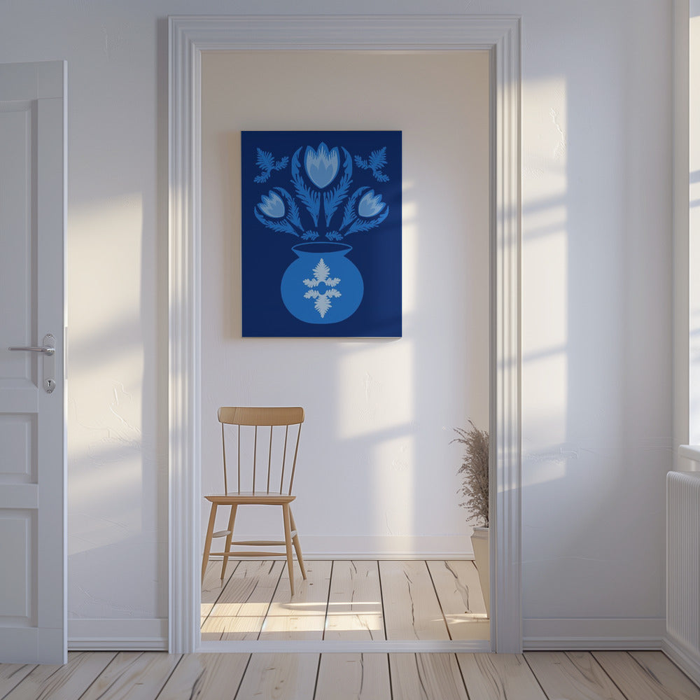 Lichtblauwe tulpen | Canvas