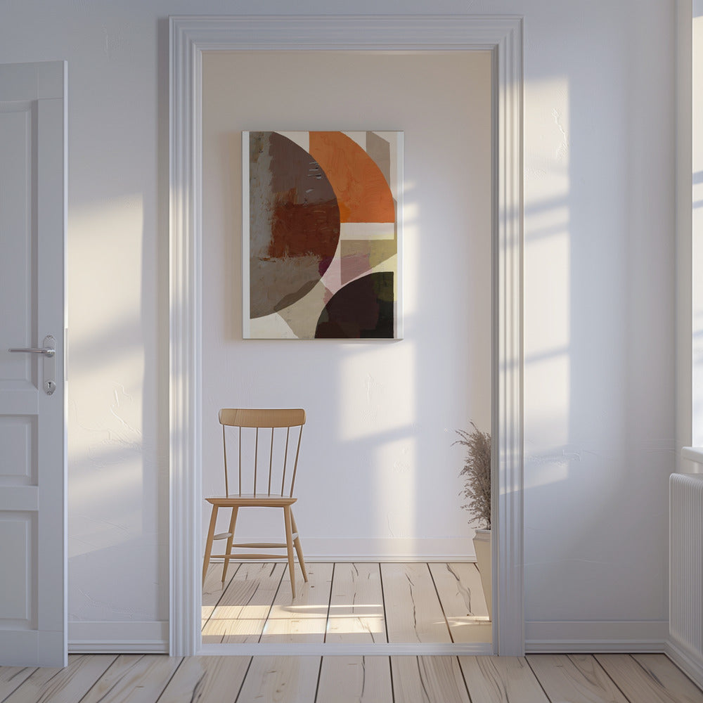 Gedurfde geometrische vormen en aardse tinten | Canvas