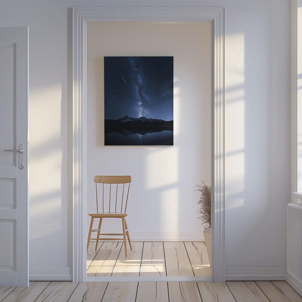 Reflectie van sterrenstelsels | Canvas