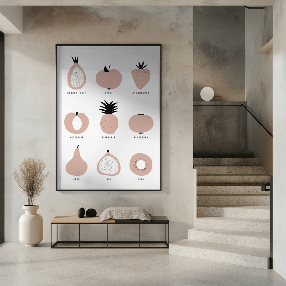 Minimalistisch fruitrooster | Poster
