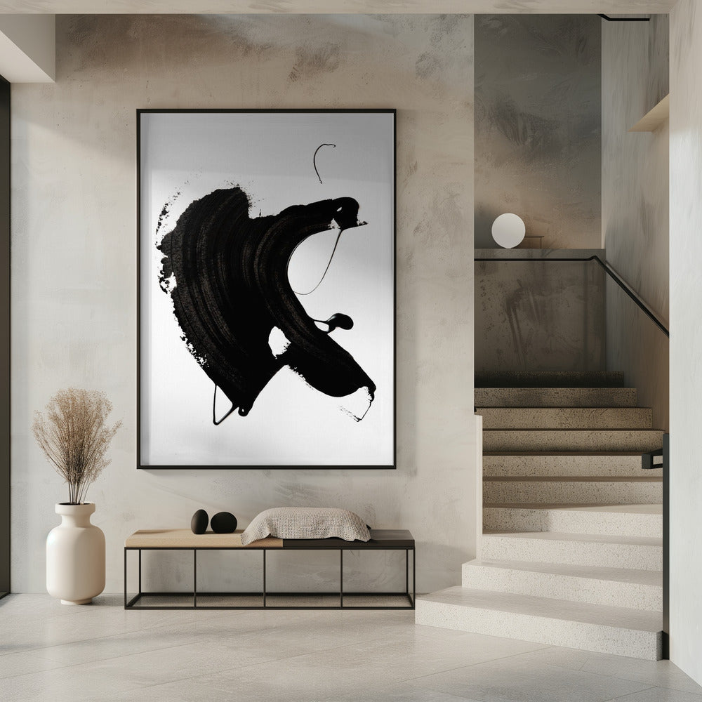 Zwarte abstracte lijn | Poster