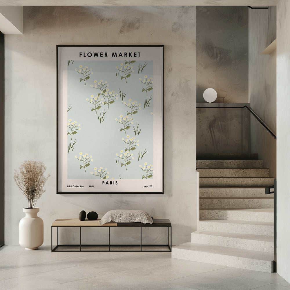 Bloemenmarkt Parijs | Poster