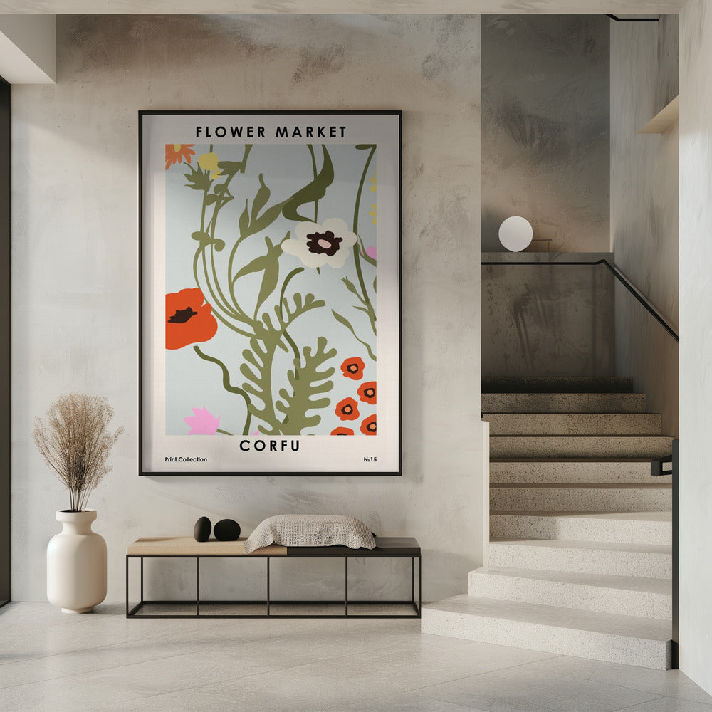 Bloemenmarkt Corfu | Poster