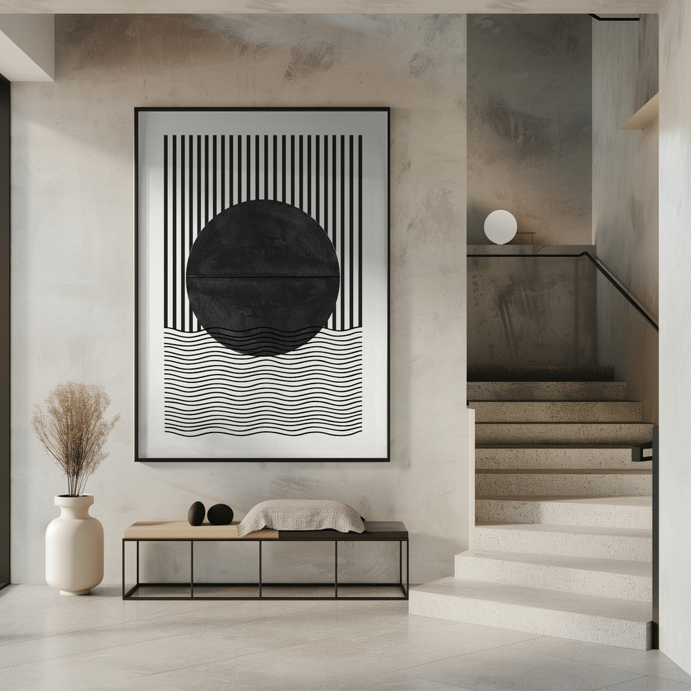 Monochrome zonsverduistering | Poster