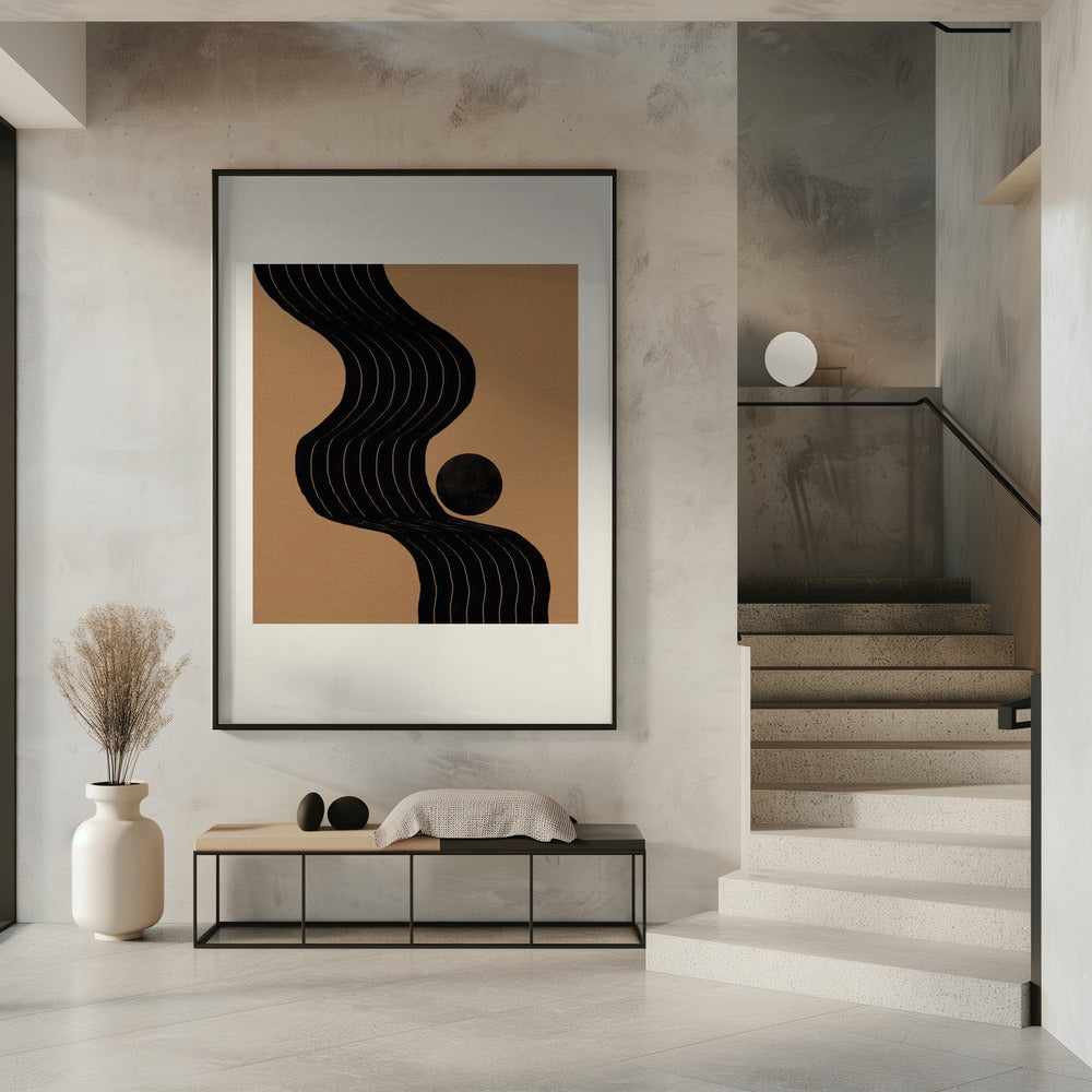 Harmonie van het gebogen pad | Poster