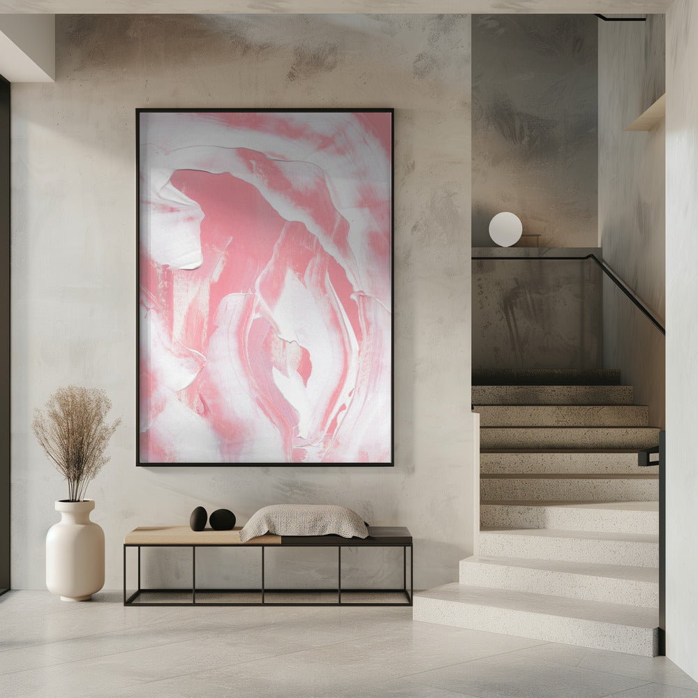 Harmonieuze mix van roze en witte tinten | Poster