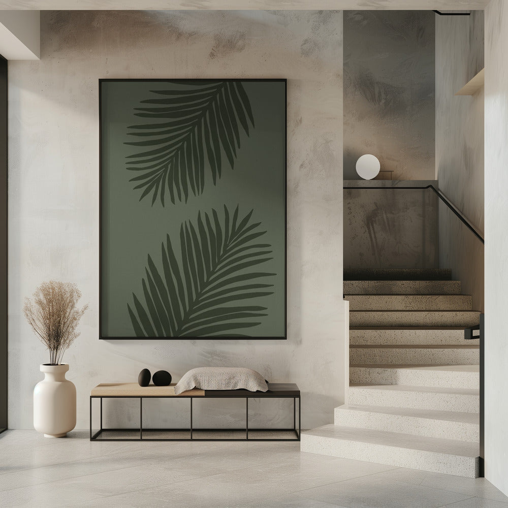 PALM LEAF 05 HELEMAAL GROEN | Poster