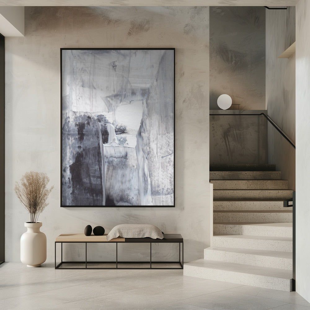Monochrome penseelstreken | Poster