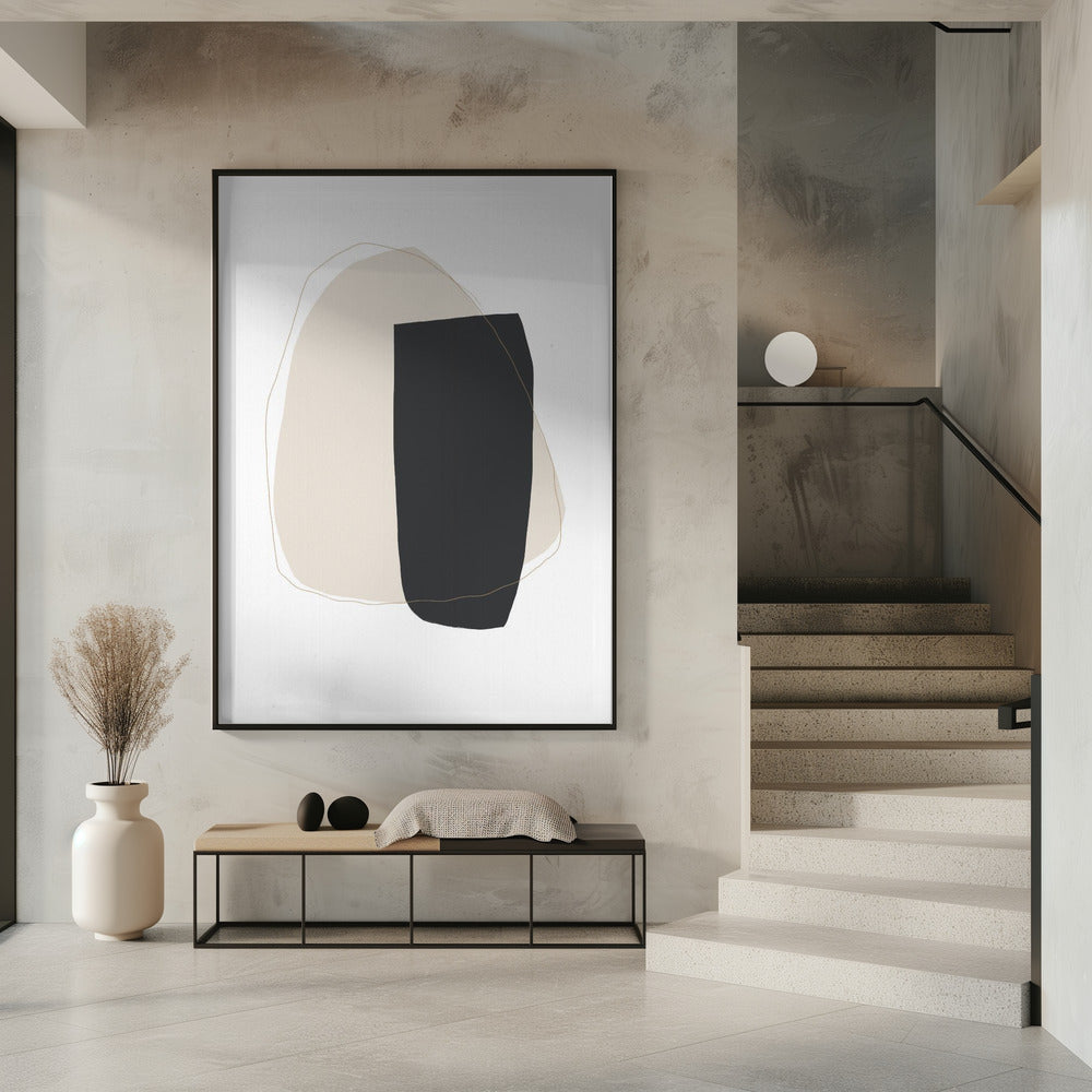 Geometrische vormen en neutrale kleuren | Poster