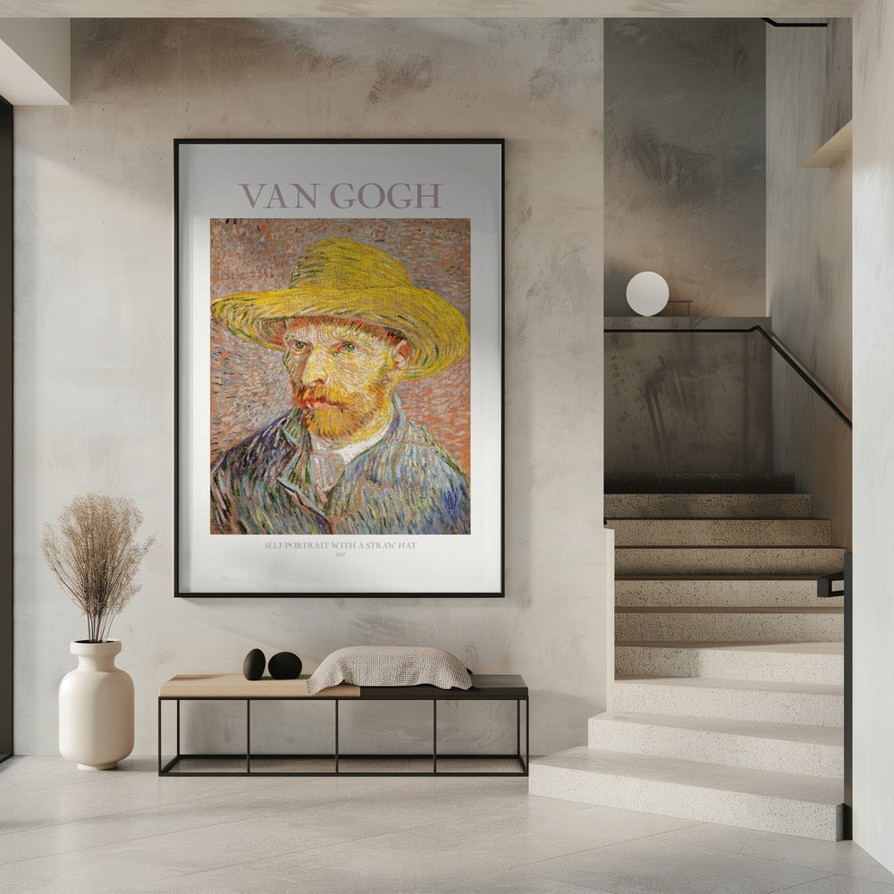Zelfportret met strohoed | Poster
