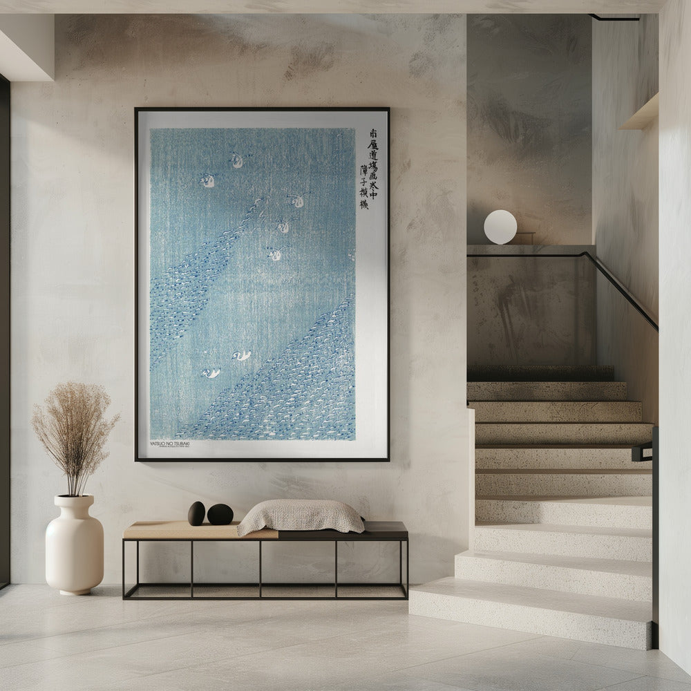 Woodblock Print Blue | Poster