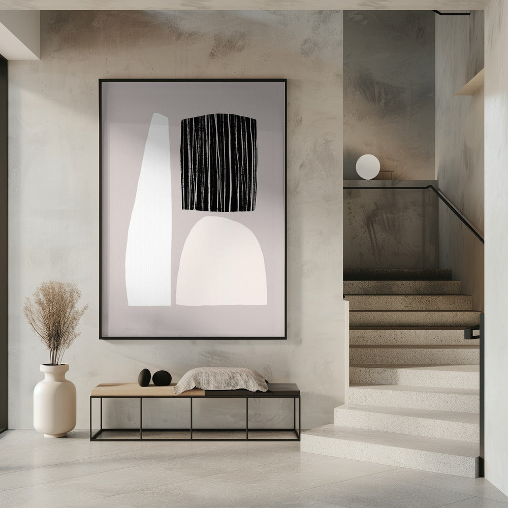 Geometrische vormen in neutrale tinten | Poster