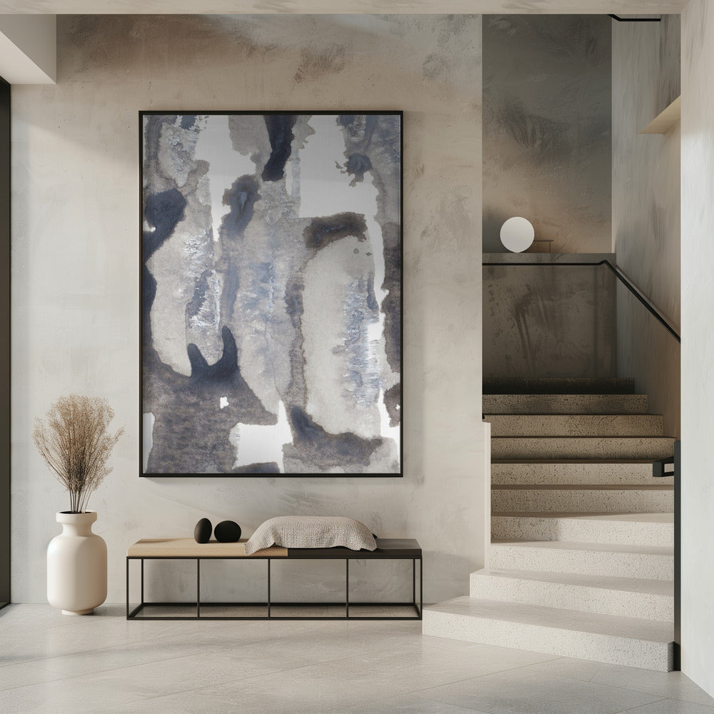 Monochroom palet van grijstinten en wit | Poster