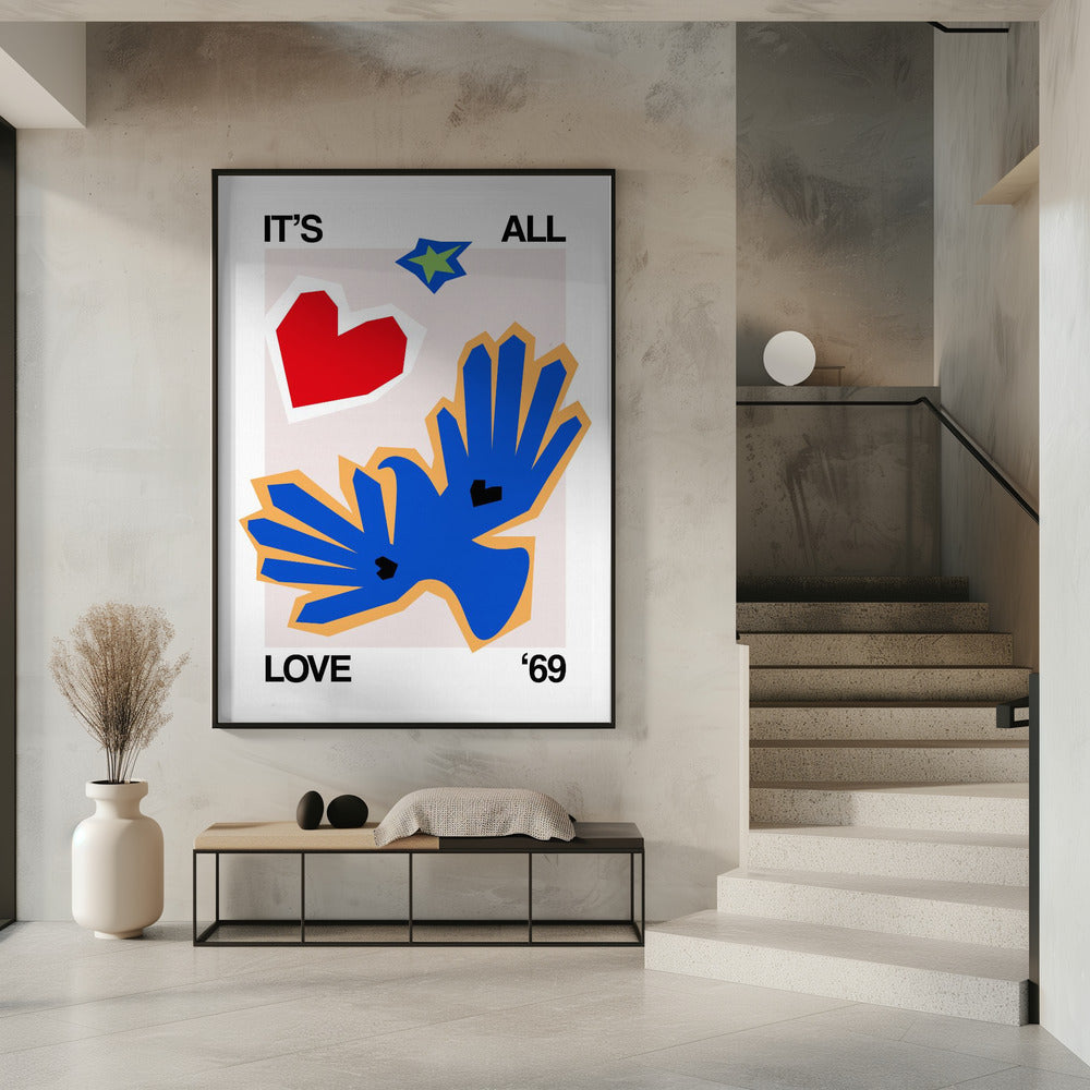 Het is allemaal liefde '69 Bird Blue | Poster