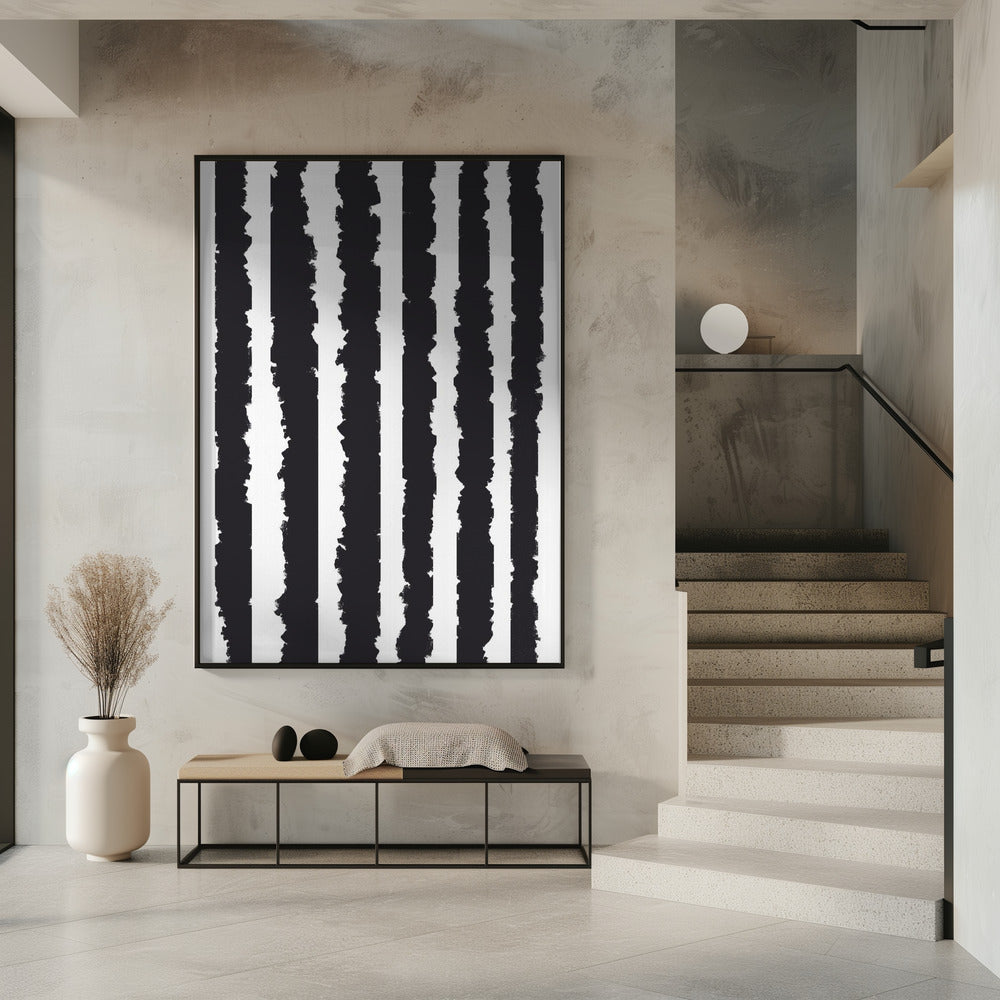 Verticale strepen met gekartelde randen | Poster