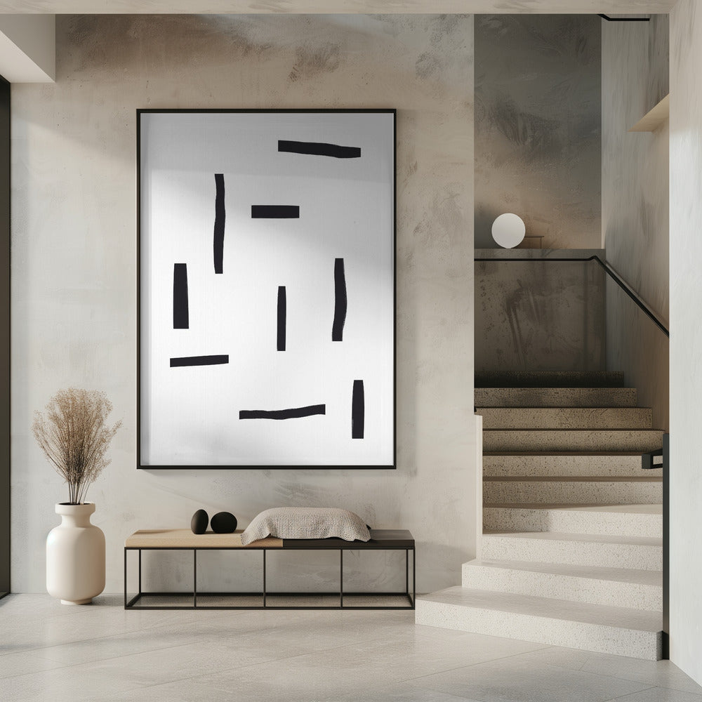 Black Lines On A White Background | Poster