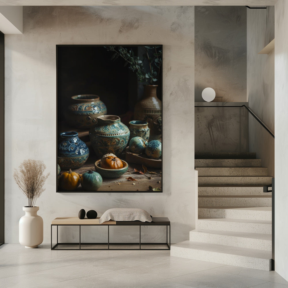 Ceramic Harvest Scene | Poster