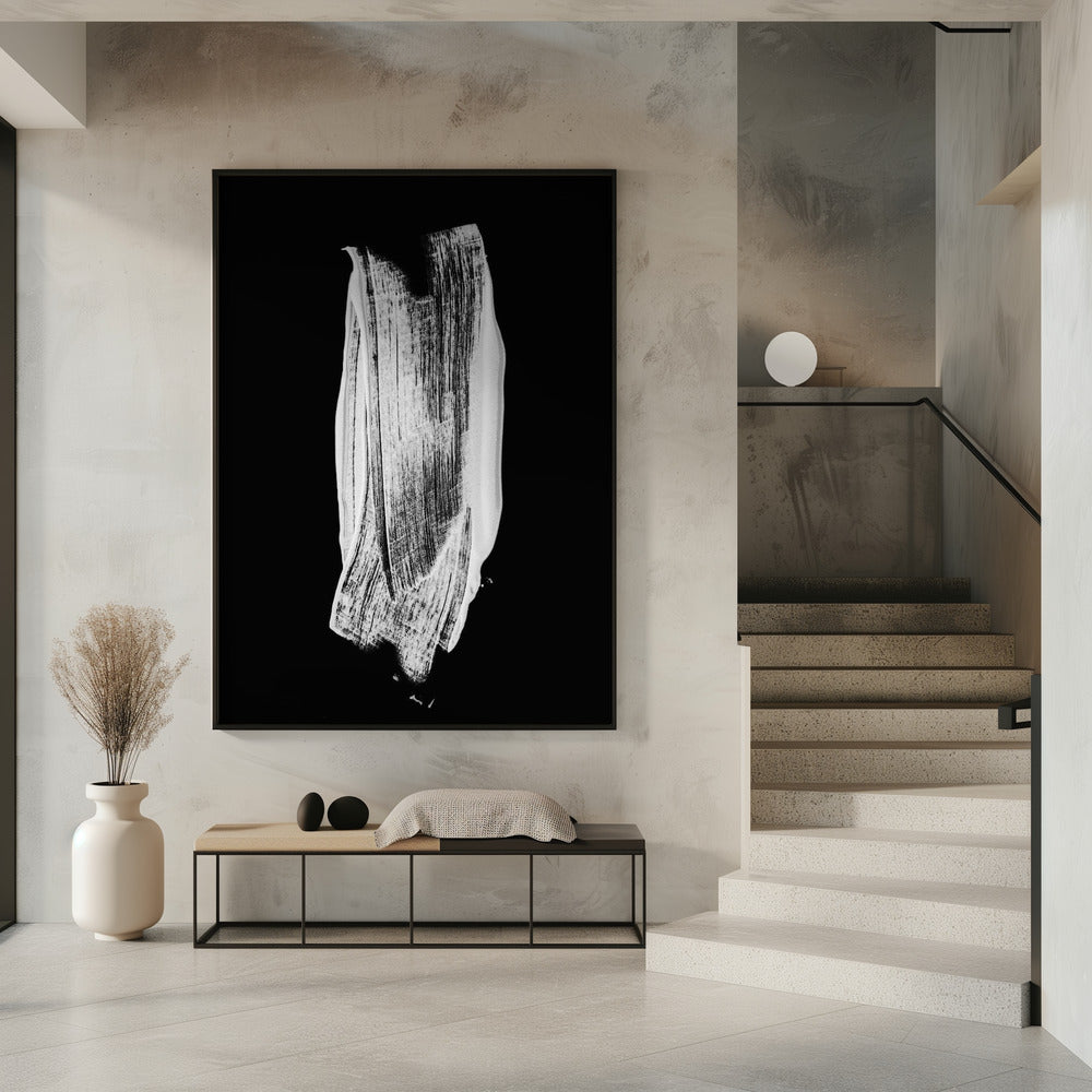 Monochrome Brushstroke | Poster