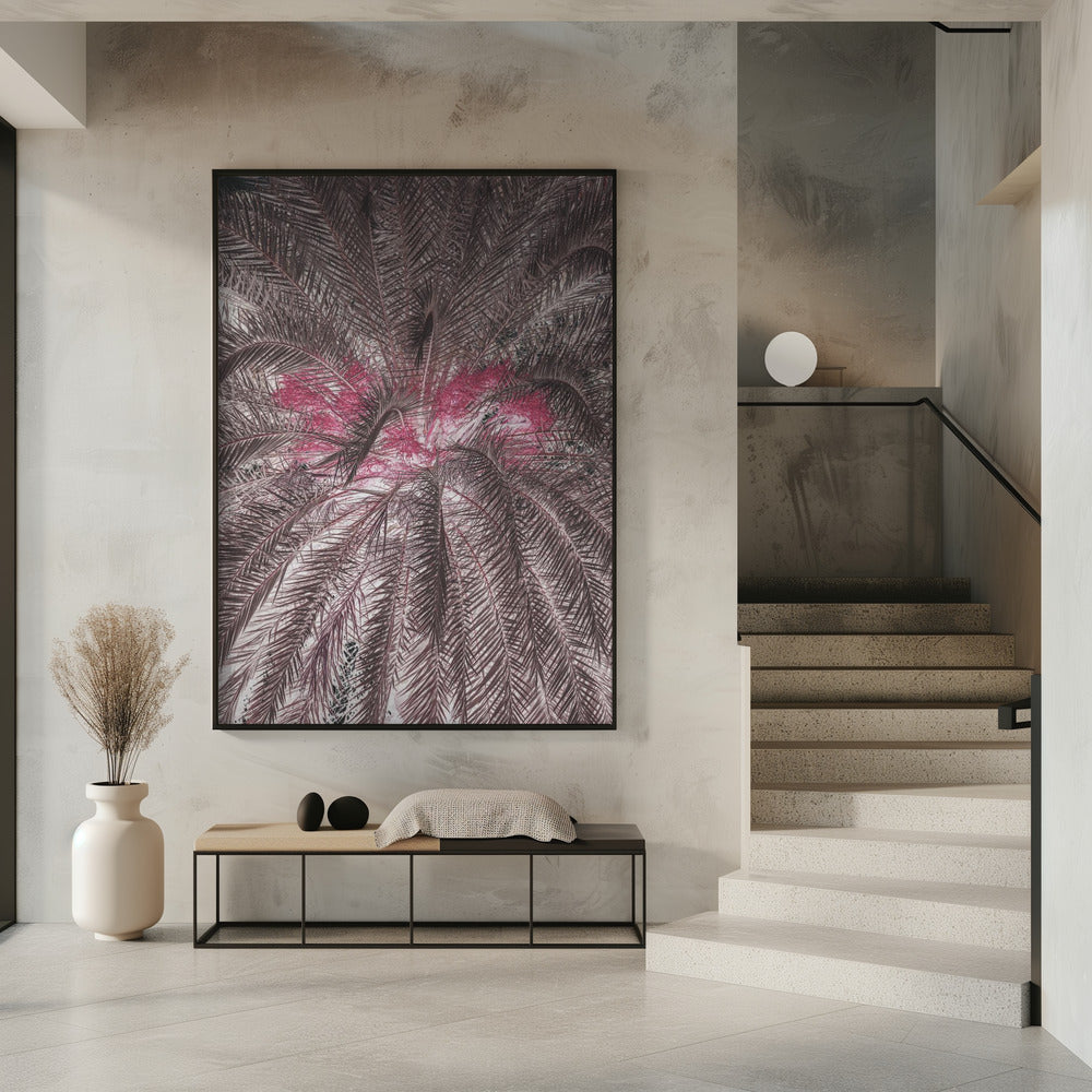 Levendige weergave van palmbladeren | Poster