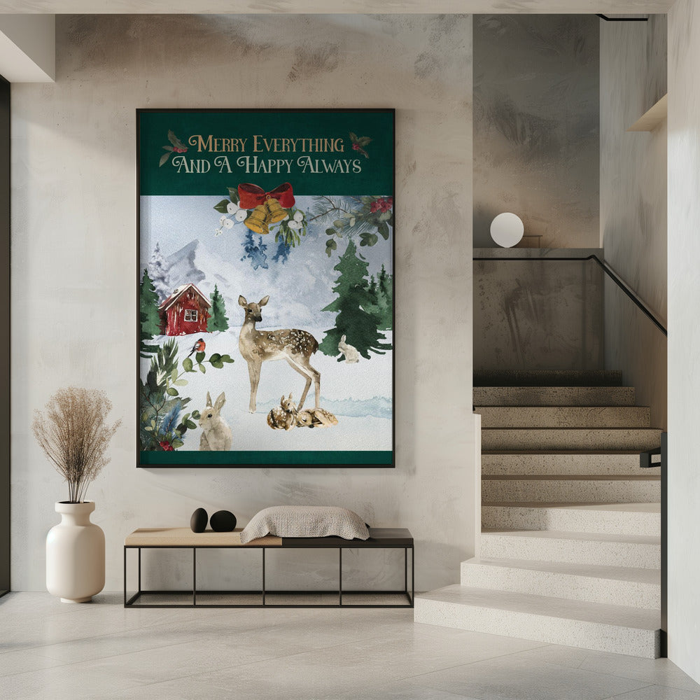 Vrolijk boslandschap | Poster