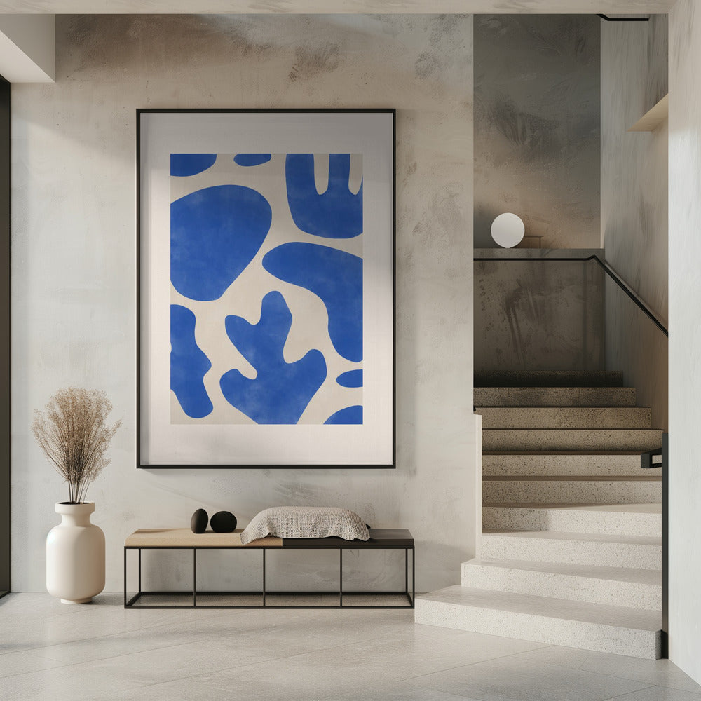 Blauwe Abstracties | Poster